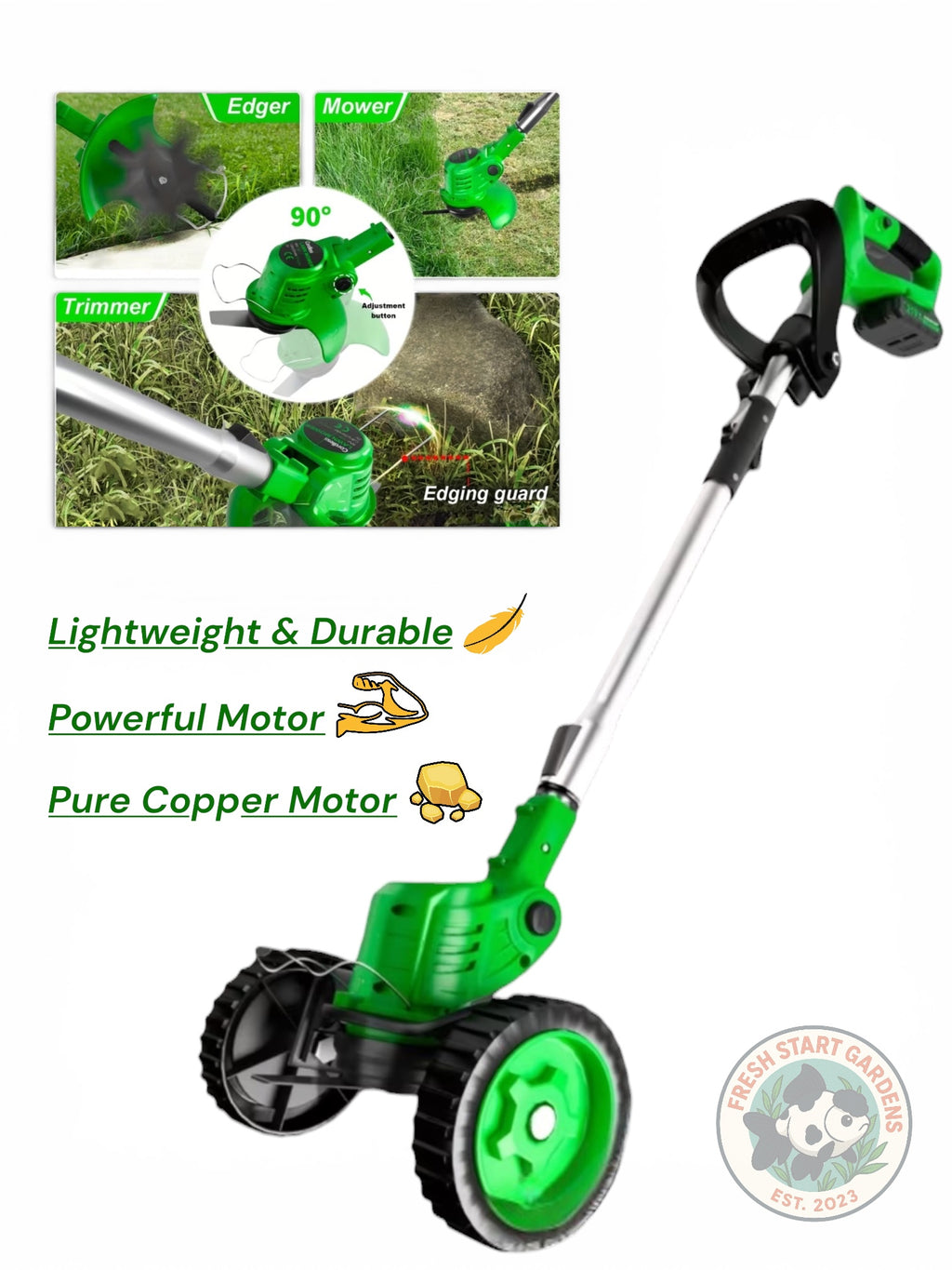 Cordless Grass Trimmer & Lawn Edger Kit