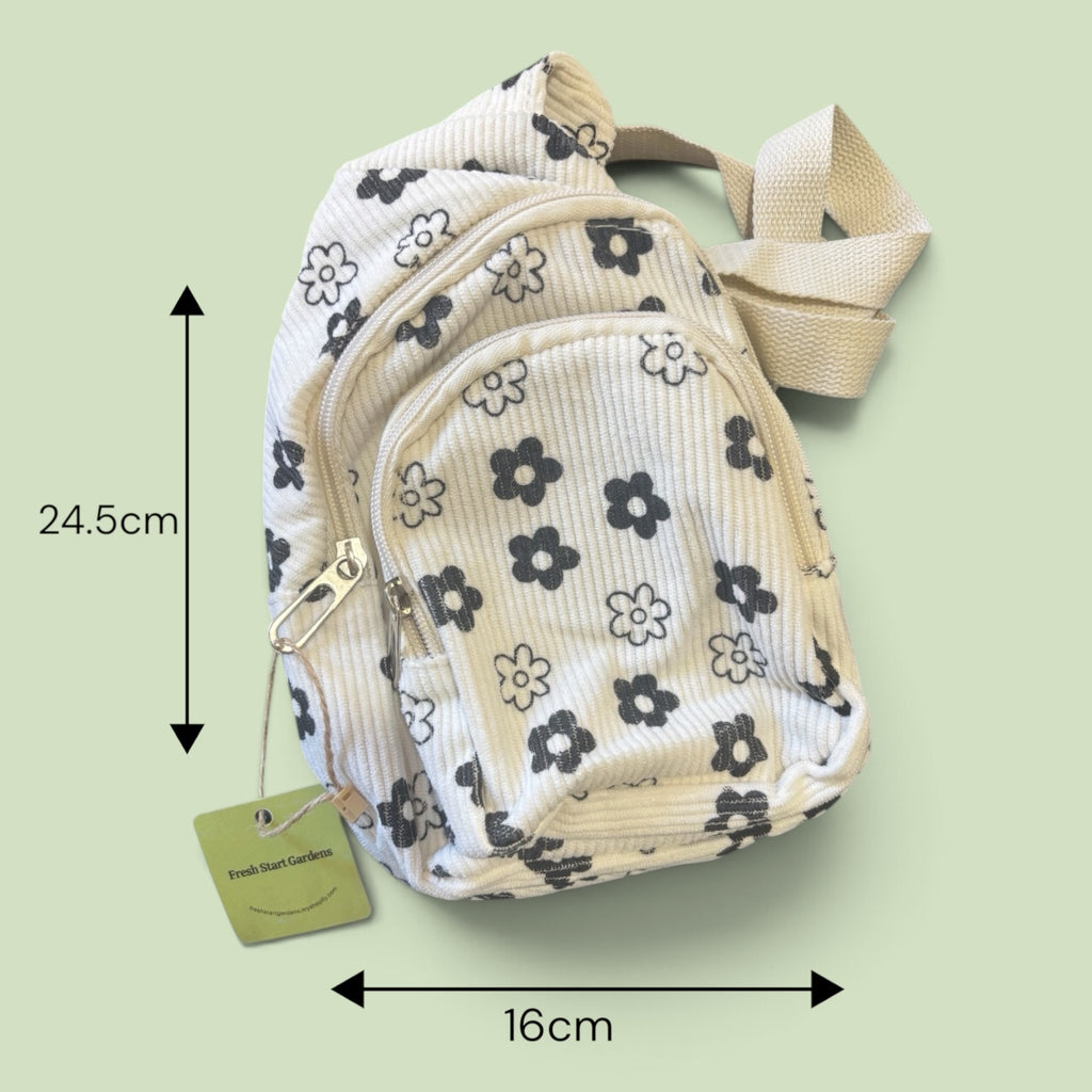 Women’s Floral Crossbody Sling Bag – Mini Backpack
