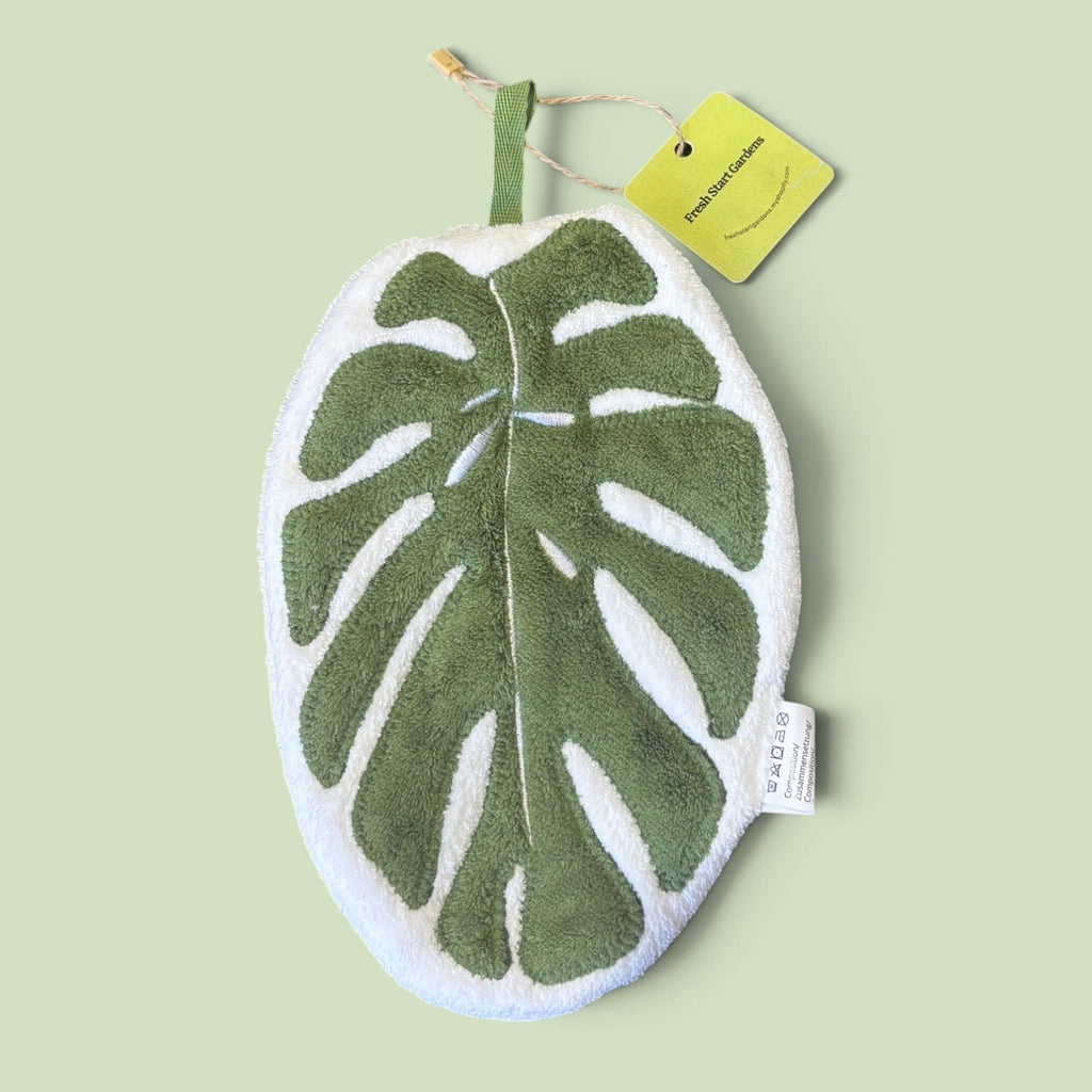 Monstera Leaf Hanging Hand Towel