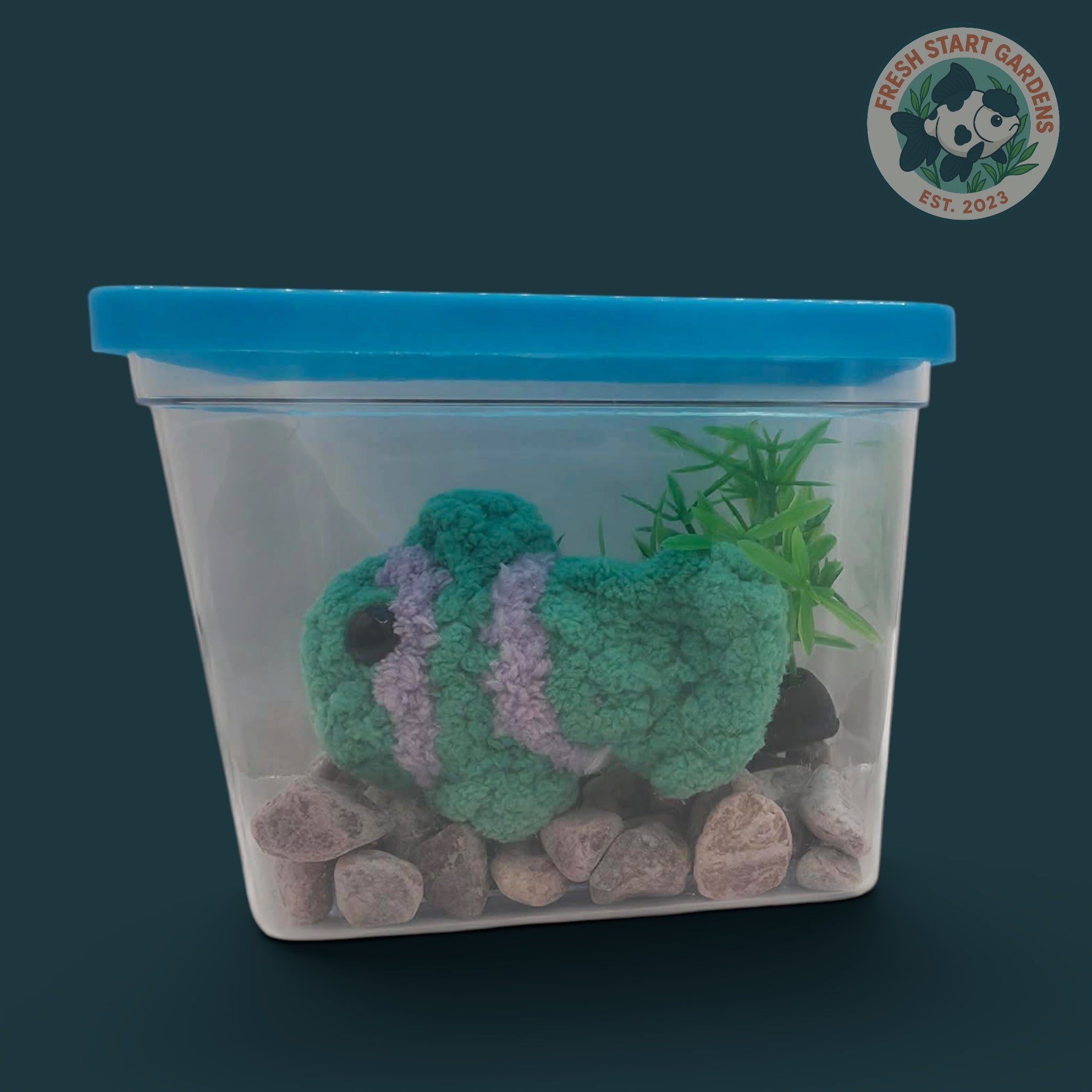 Clownfish Plushie + Fish Tank - Handmade-