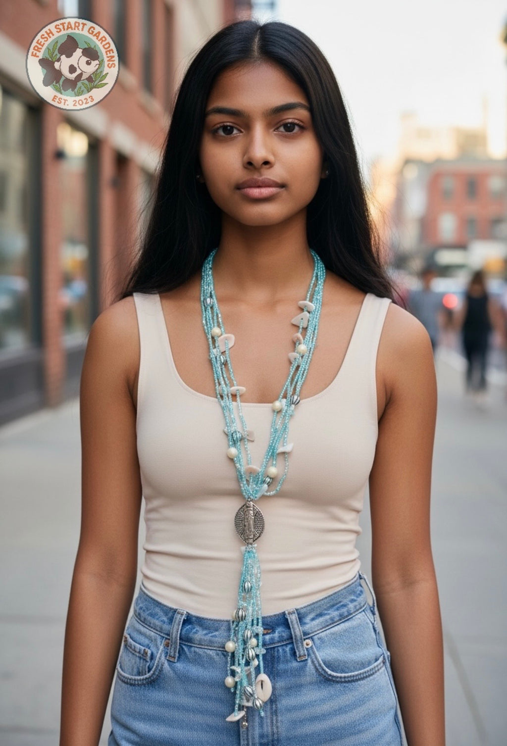 Ocean Breeze Multi-Layer Beaded Tassel Necklace