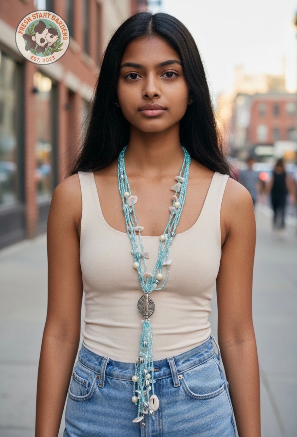 Ocean Breeze Multi-Layer Beaded Tassel Necklace