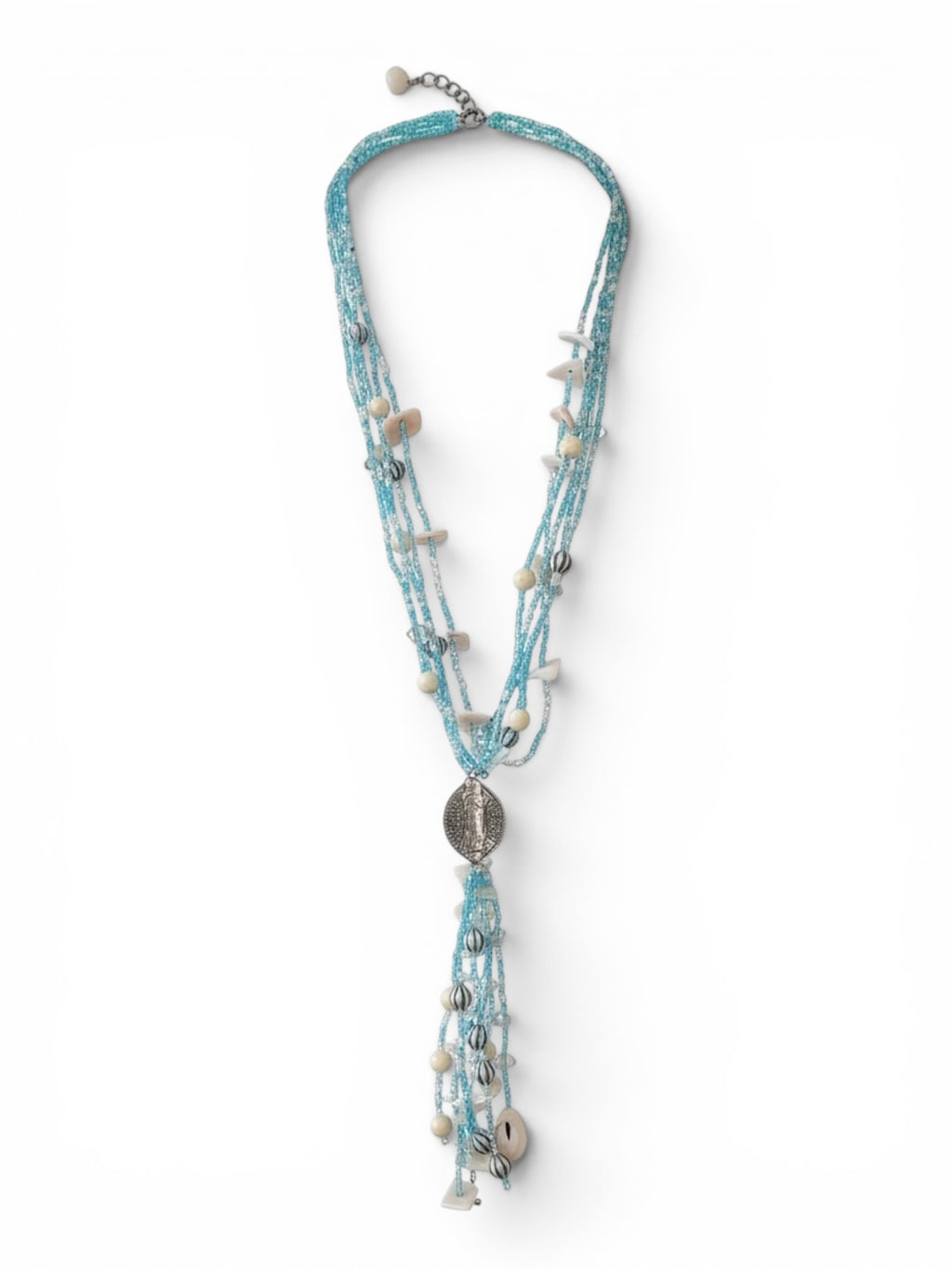 Ocean Breeze Multi-Layer Beaded Tassel Necklace