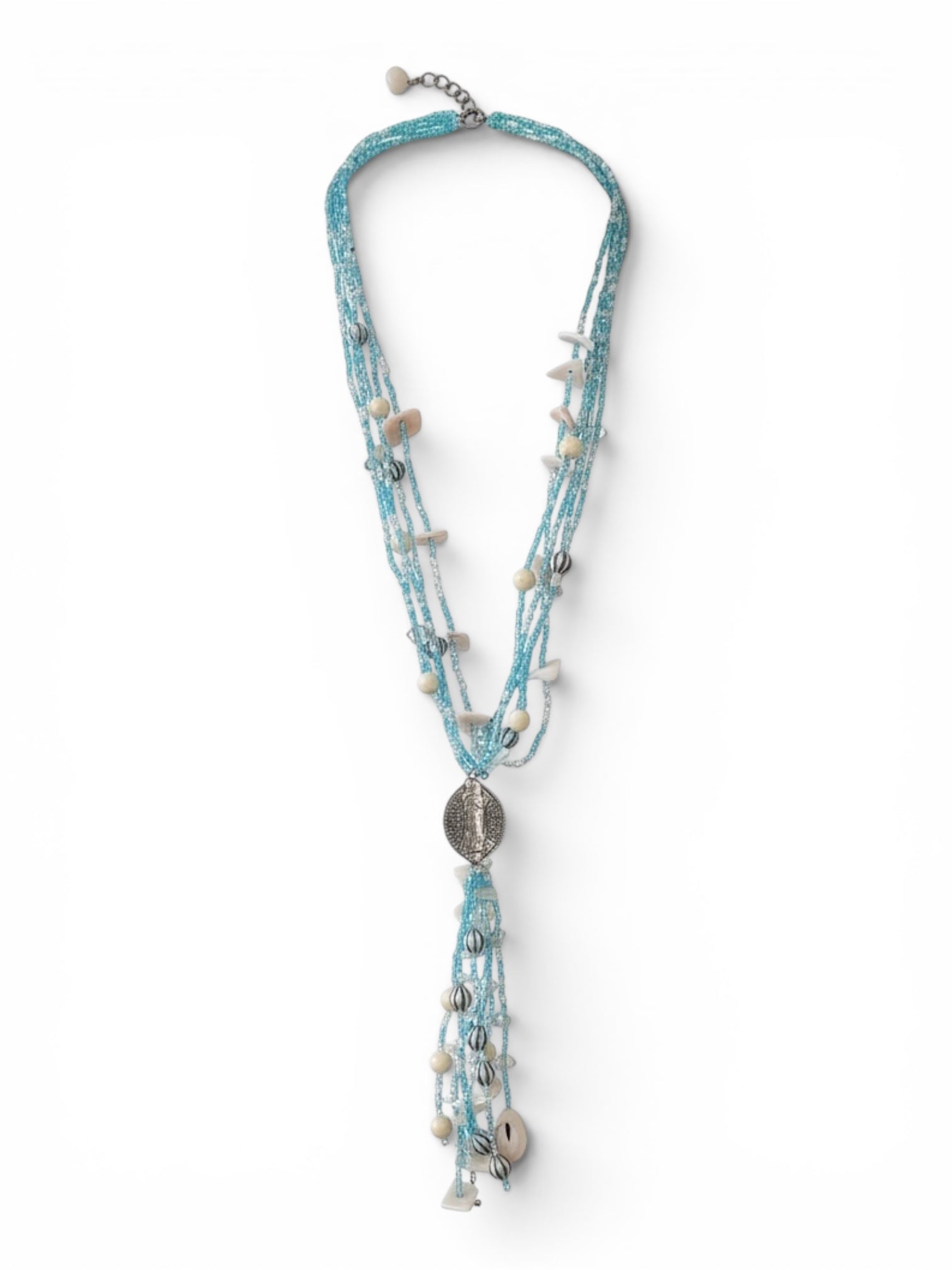 Ocean Breeze Multi-Layer Beaded Tassel Necklace