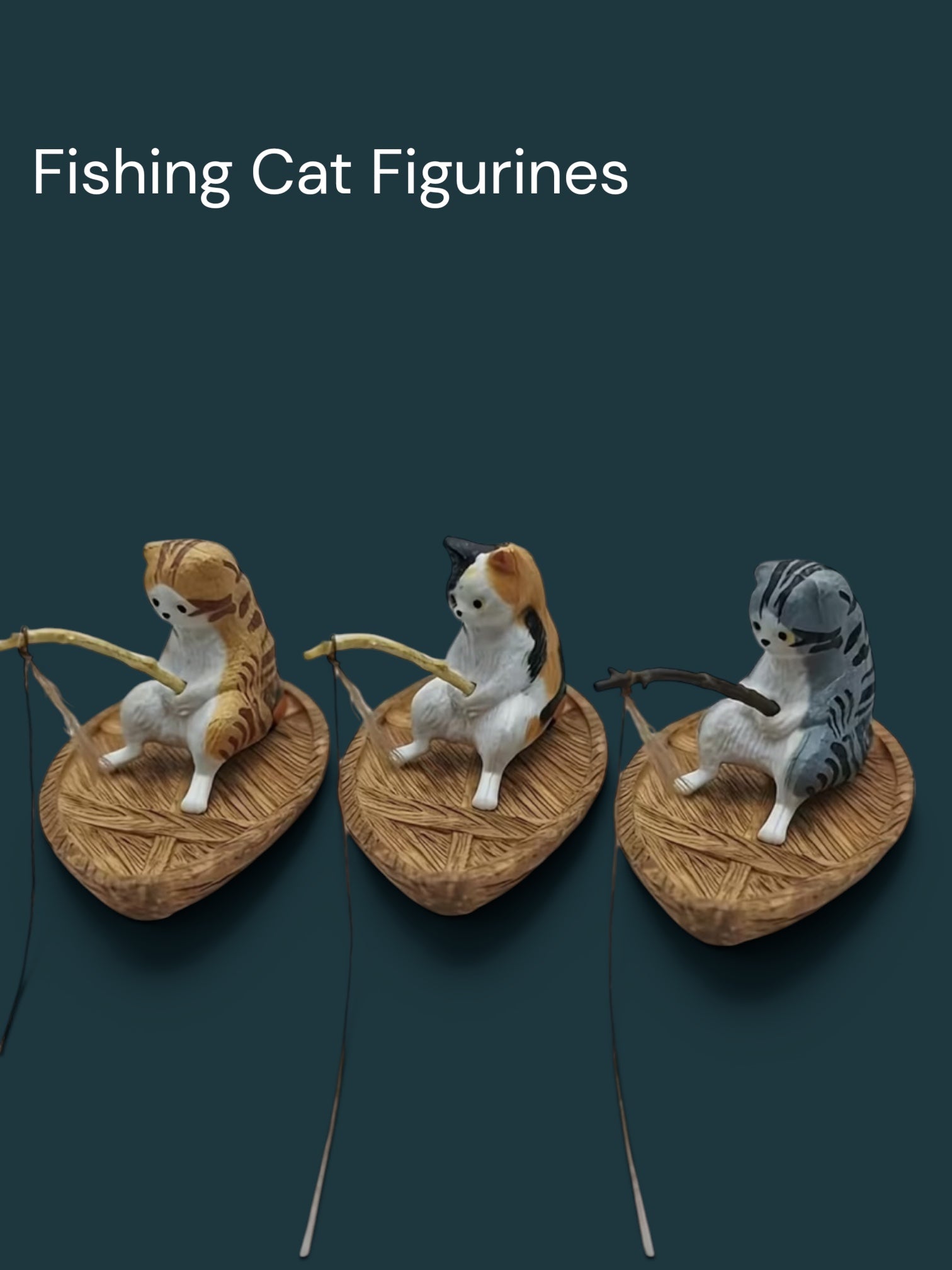 Fishing Cat Floating Aquarium Ornament